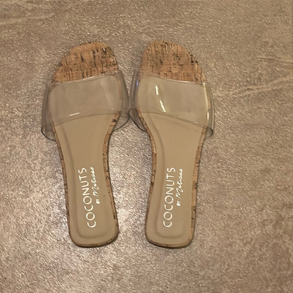 Womens sandals with clear strap